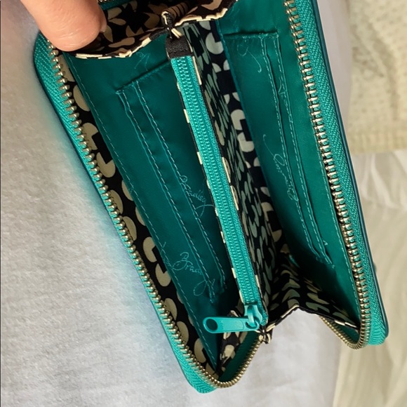 Turquoise Vera Bradley Wallet - Picture 3 of 4